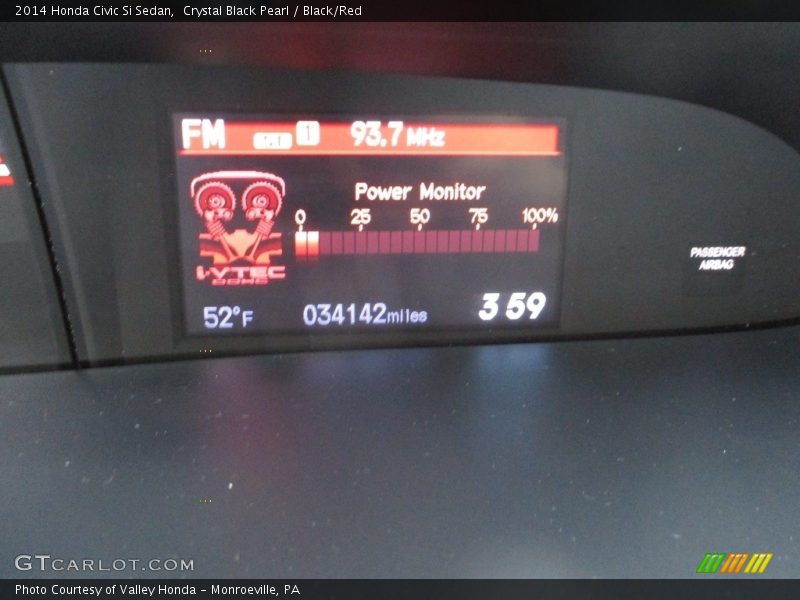 Crystal Black Pearl / Black/Red 2014 Honda Civic Si Sedan