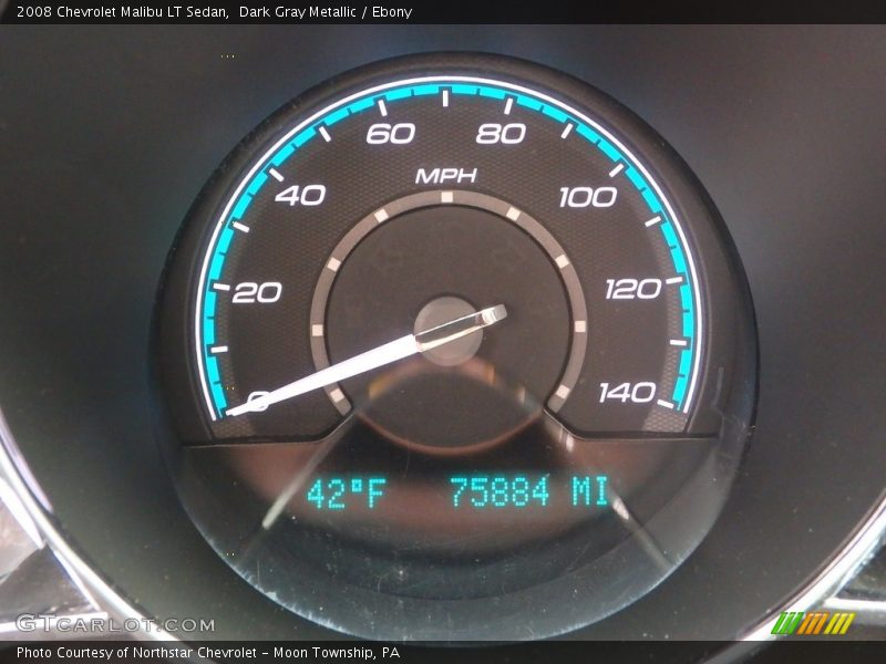 Dark Gray Metallic / Ebony 2008 Chevrolet Malibu LT Sedan