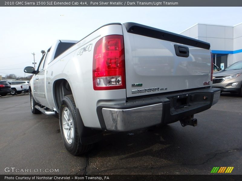 Pure Silver Metallic / Dark Titanium/Light Titanium 2010 GMC Sierra 1500 SLE Extended Cab 4x4