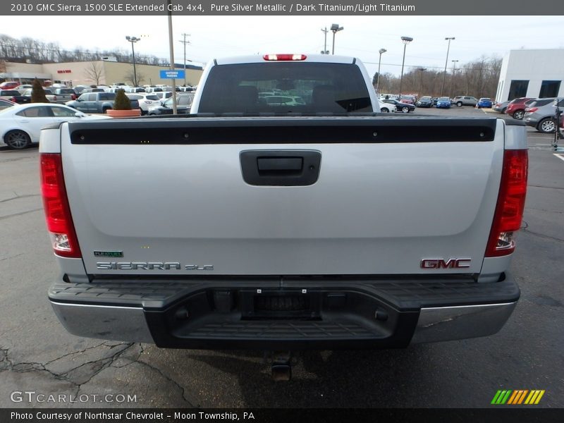 Pure Silver Metallic / Dark Titanium/Light Titanium 2010 GMC Sierra 1500 SLE Extended Cab 4x4