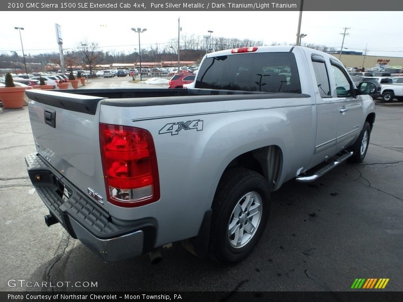 Pure Silver Metallic / Dark Titanium/Light Titanium 2010 GMC Sierra 1500 SLE Extended Cab 4x4