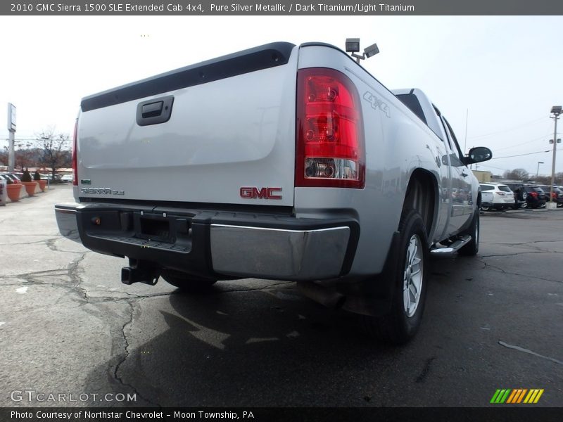Pure Silver Metallic / Dark Titanium/Light Titanium 2010 GMC Sierra 1500 SLE Extended Cab 4x4