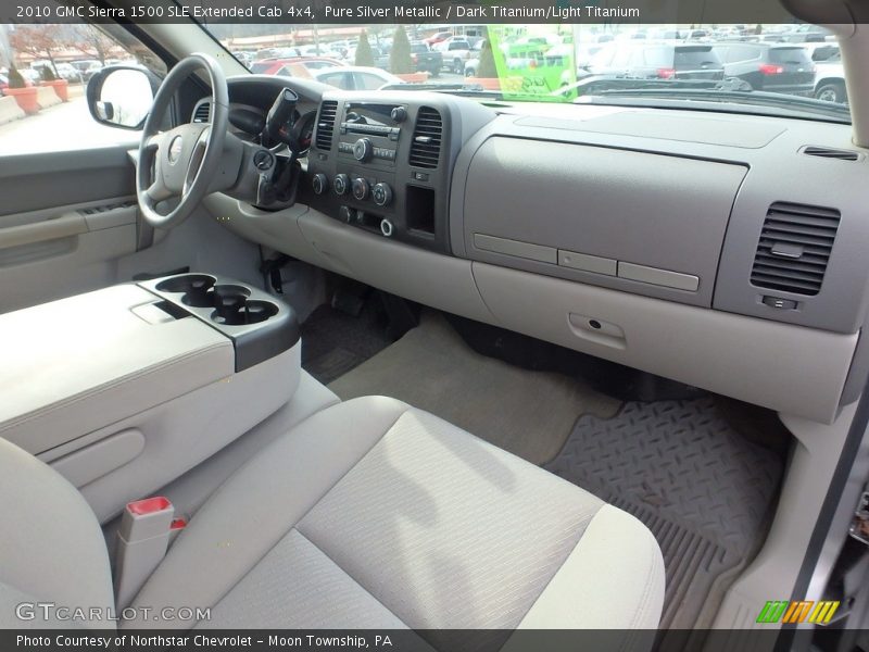 Pure Silver Metallic / Dark Titanium/Light Titanium 2010 GMC Sierra 1500 SLE Extended Cab 4x4