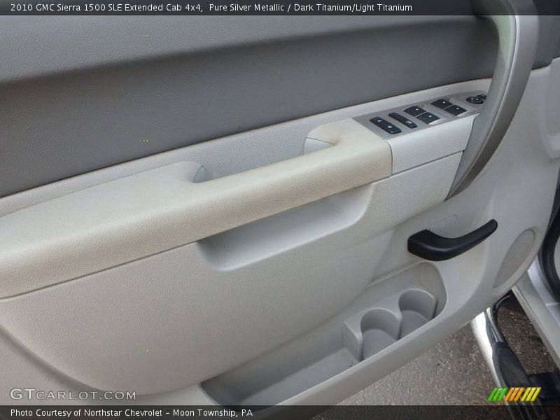 Pure Silver Metallic / Dark Titanium/Light Titanium 2010 GMC Sierra 1500 SLE Extended Cab 4x4