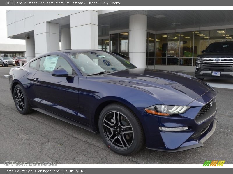 Front 3/4 View of 2018 Mustang EcoBoost Premium Fastback