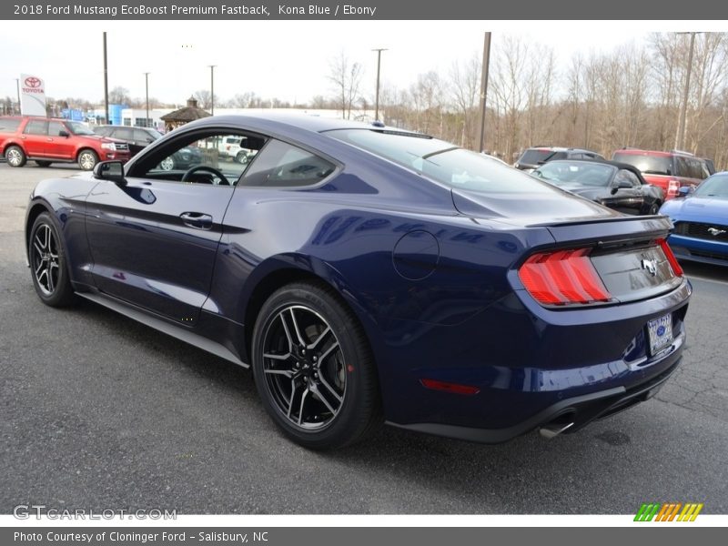Kona Blue / Ebony 2018 Ford Mustang EcoBoost Premium Fastback