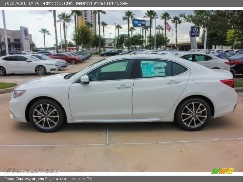 Bellanova White Pearl / Ebony 2018 Acura TLX V6 Technology Sedan