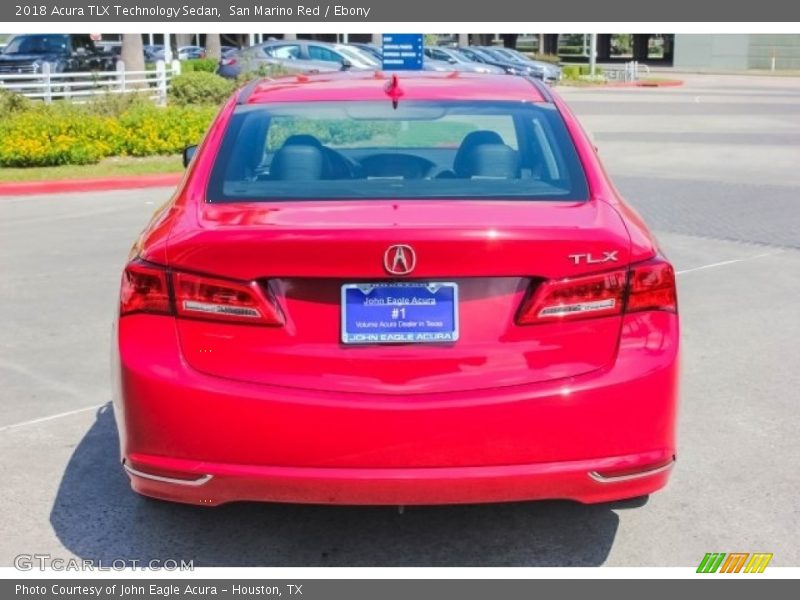 San Marino Red / Ebony 2018 Acura TLX Technology Sedan