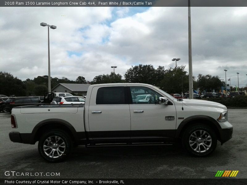 Pearl White / Black/Cattle Tan 2018 Ram 1500 Laramie Longhorn Crew Cab 4x4