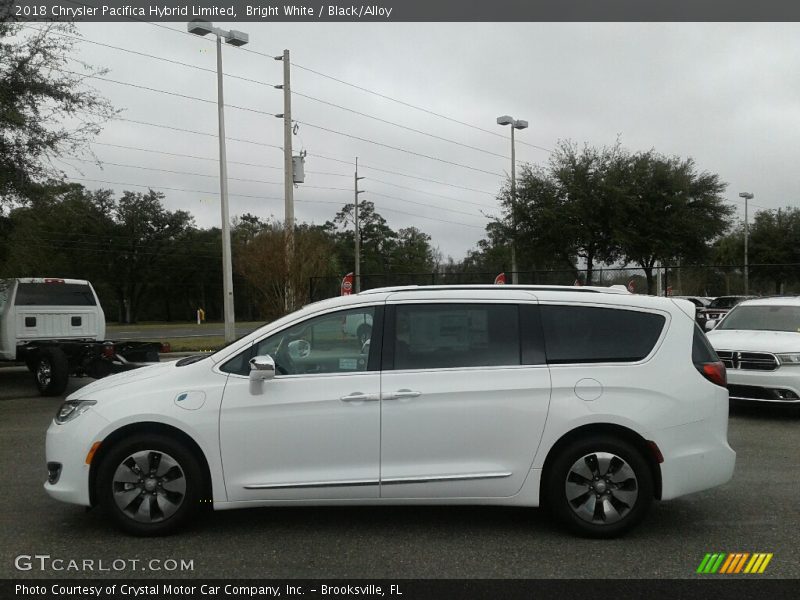 Bright White / Black/Alloy 2018 Chrysler Pacifica Hybrid Limited