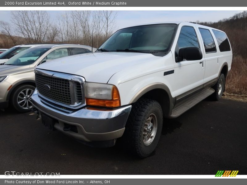Oxford White / Medium Graphite 2000 Ford Excursion Limited 4x4