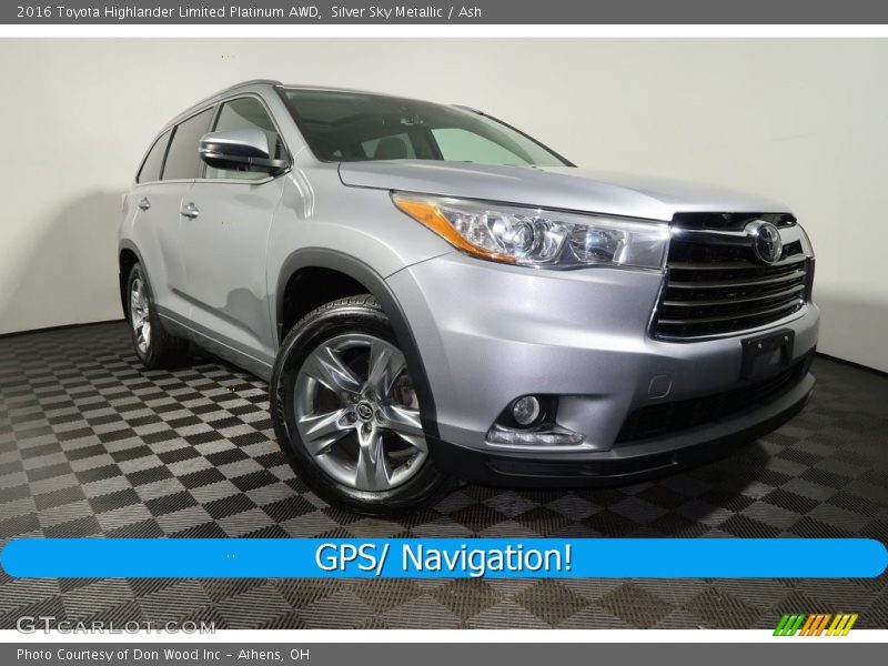 Silver Sky Metallic / Ash 2016 Toyota Highlander Limited Platinum AWD