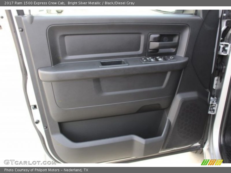 Bright Silver Metallic / Black/Diesel Gray 2017 Ram 1500 Express Crew Cab