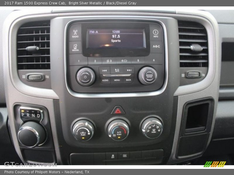 Bright Silver Metallic / Black/Diesel Gray 2017 Ram 1500 Express Crew Cab