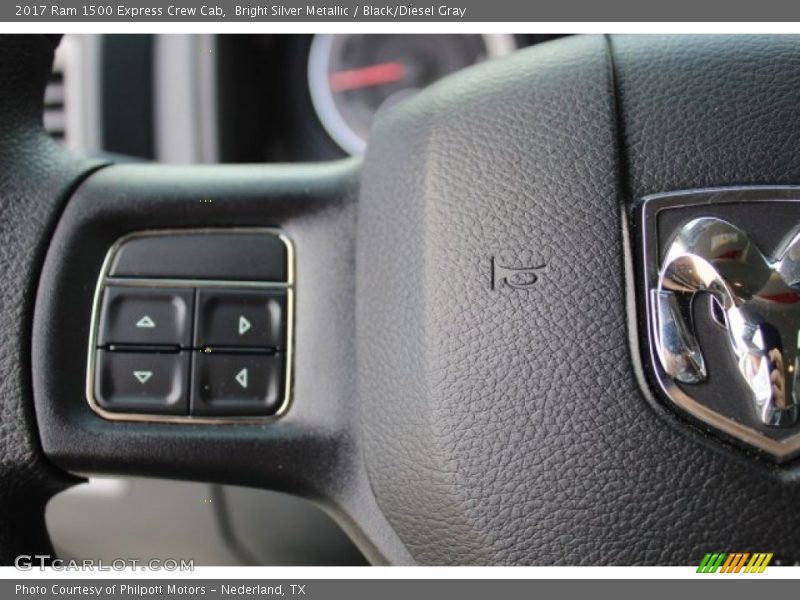 Bright Silver Metallic / Black/Diesel Gray 2017 Ram 1500 Express Crew Cab