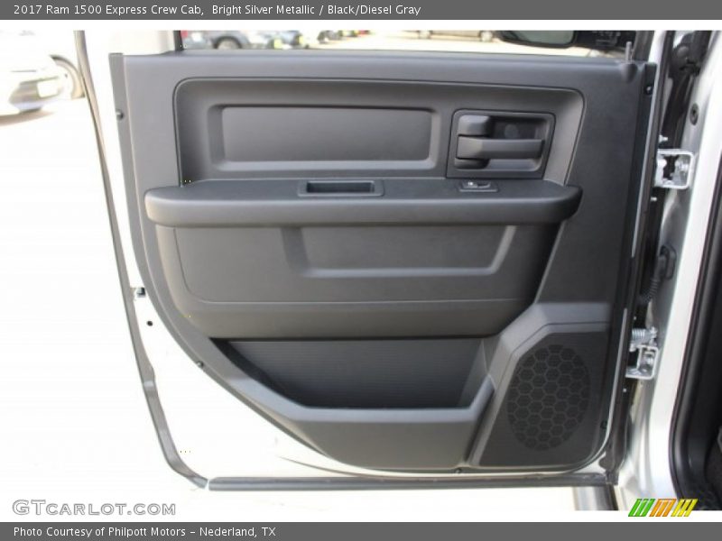 Bright Silver Metallic / Black/Diesel Gray 2017 Ram 1500 Express Crew Cab