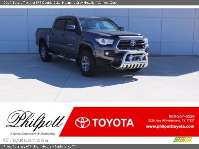 Magnetic Gray Metallic / Cement Gray 2017 Toyota Tacoma SR5 Double Cab