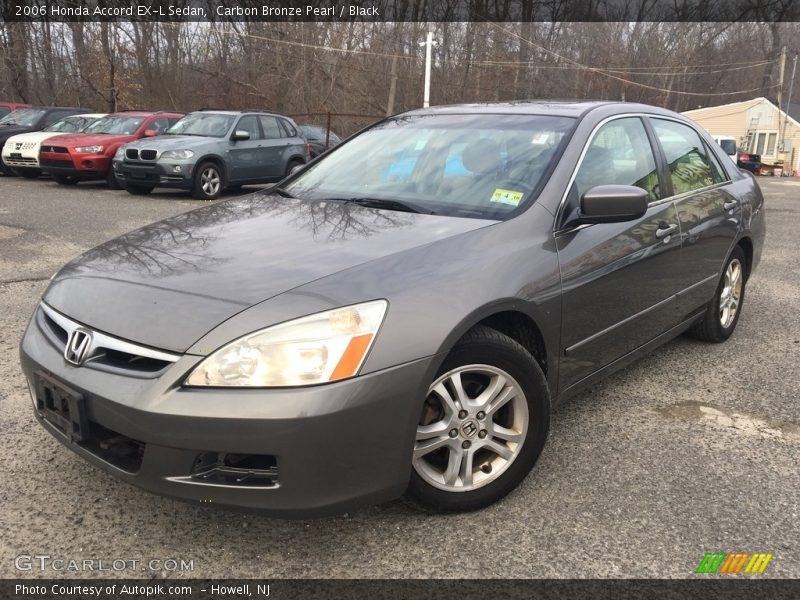 Carbon Bronze Pearl / Black 2006 Honda Accord EX-L Sedan