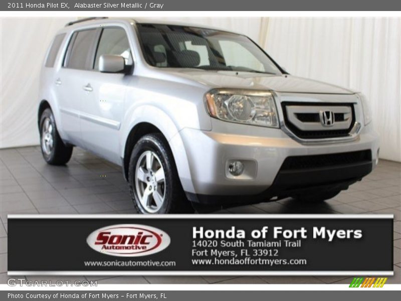 Alabaster Silver Metallic / Gray 2011 Honda Pilot EX