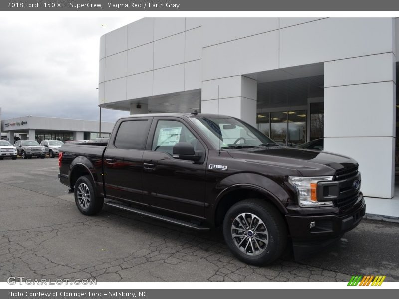 Magma Red / Earth Gray 2018 Ford F150 XLT SuperCrew