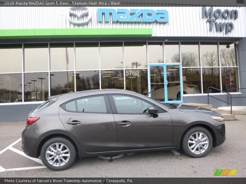 Titanium Flash Mica / Black 2018 Mazda MAZDA3 Sport 5 Door