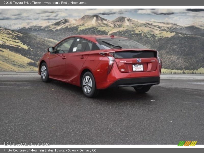 Hypersonic Red / Moonstone 2018 Toyota Prius Three