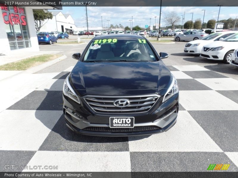 Phantom Black / Gray 2017 Hyundai Sonata Limited