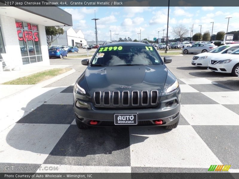 Granite Crystal Metallic / Black 2017 Jeep Cherokee Trailhawk 4x4