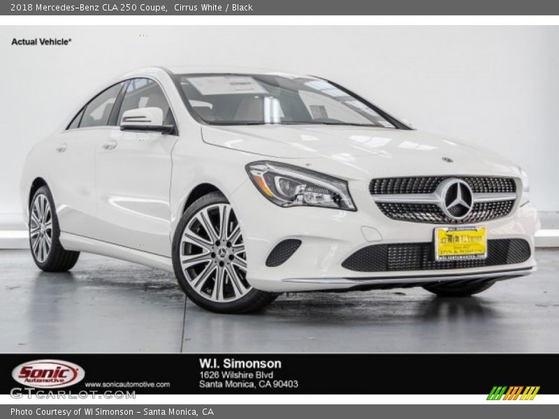 Cirrus White / Black 2018 Mercedes-Benz CLA 250 Coupe