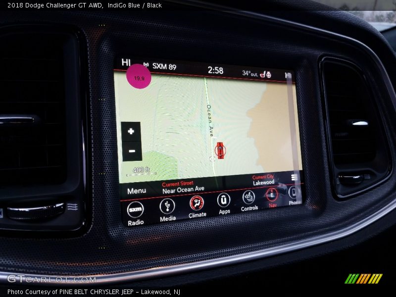 IndiGo Blue / Black 2018 Dodge Challenger GT AWD
