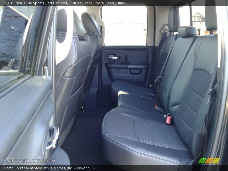 Brilliant Black Crystal Pearl / Black 2018 Ram 1500 Sport Quad Cab 4x4