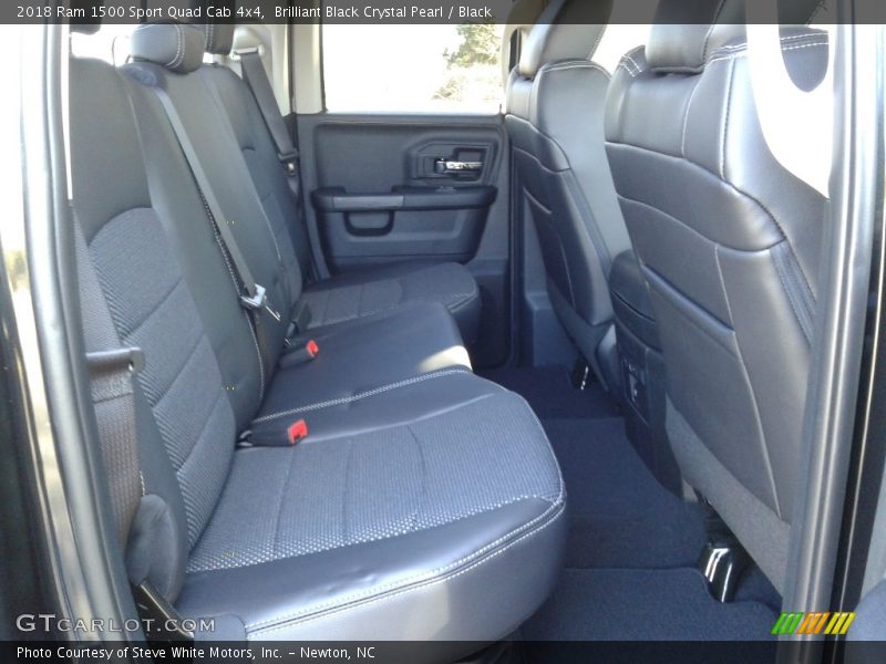 Brilliant Black Crystal Pearl / Black 2018 Ram 1500 Sport Quad Cab 4x4