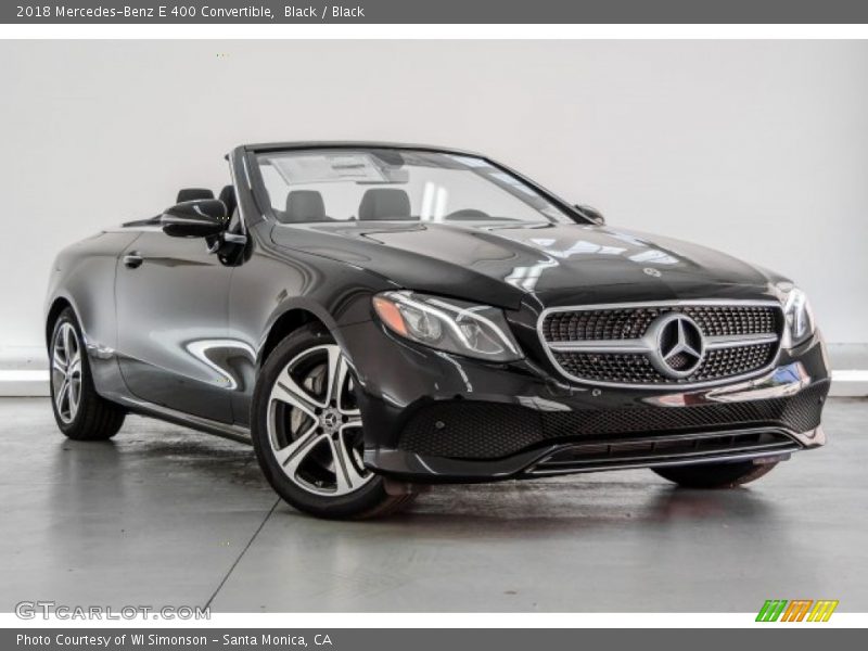 Black / Black 2018 Mercedes-Benz E 400 Convertible