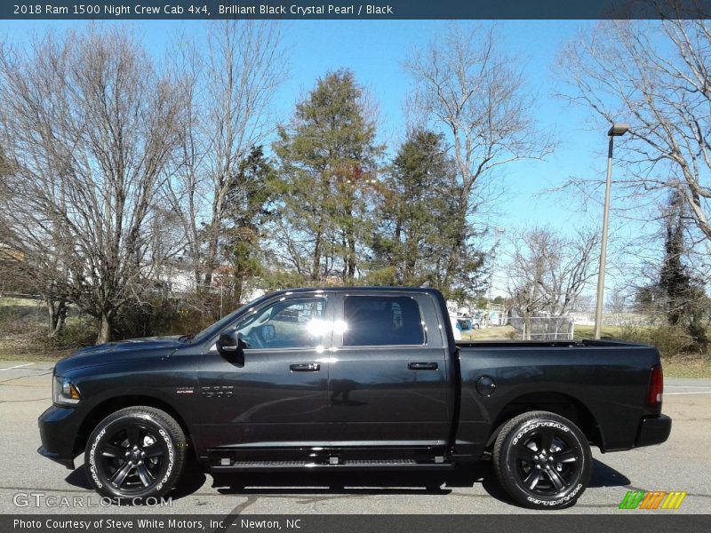 Brilliant Black Crystal Pearl / Black 2018 Ram 1500 Night Crew Cab 4x4