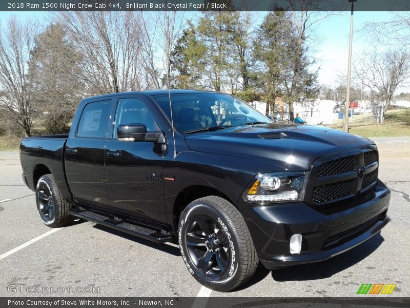 Brilliant Black Crystal Pearl / Black 2018 Ram 1500 Night Crew Cab 4x4