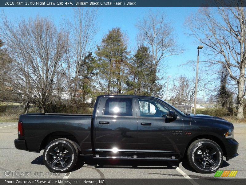 Brilliant Black Crystal Pearl / Black 2018 Ram 1500 Night Crew Cab 4x4