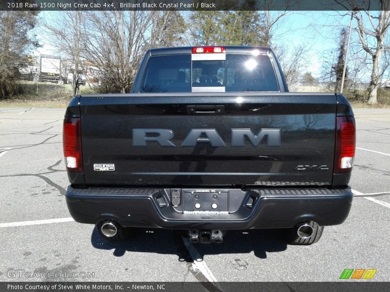 Brilliant Black Crystal Pearl / Black 2018 Ram 1500 Night Crew Cab 4x4