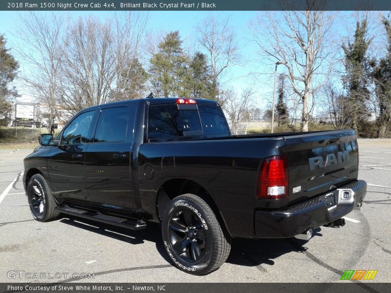 Brilliant Black Crystal Pearl / Black 2018 Ram 1500 Night Crew Cab 4x4