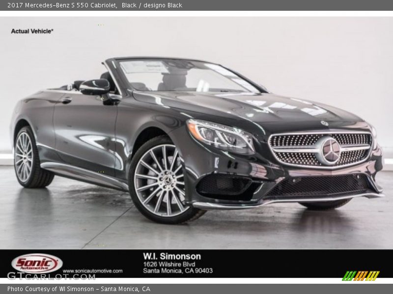 Black / designo Black 2017 Mercedes-Benz S 550 Cabriolet