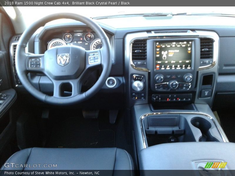 Brilliant Black Crystal Pearl / Black 2018 Ram 1500 Night Crew Cab 4x4