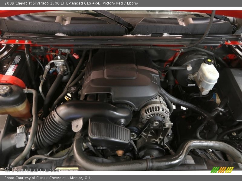 Victory Red / Ebony 2009 Chevrolet Silverado 1500 LT Extended Cab 4x4