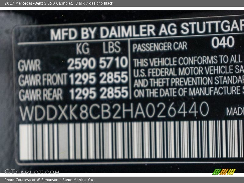 Black / designo Black 2017 Mercedes-Benz S 550 Cabriolet