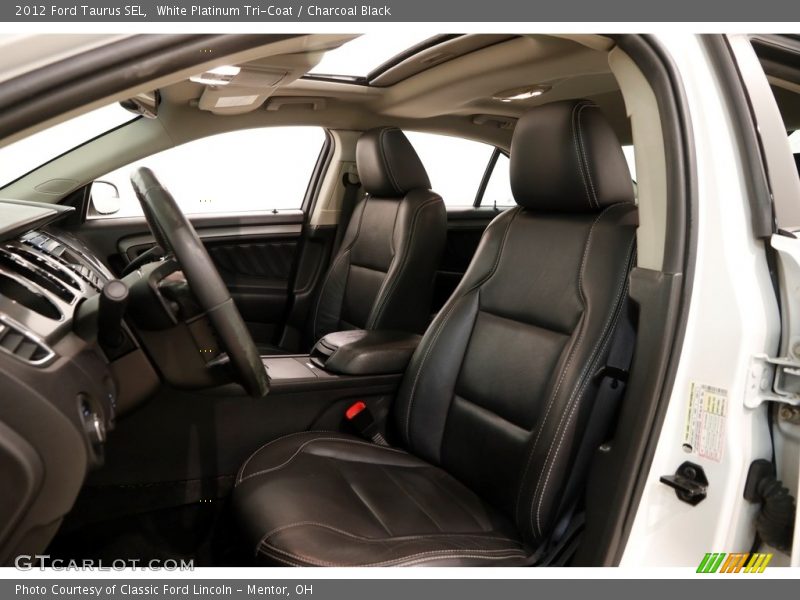 White Platinum Tri-Coat / Charcoal Black 2012 Ford Taurus SEL