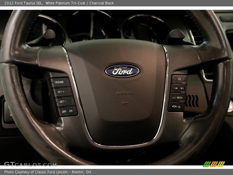 White Platinum Tri-Coat / Charcoal Black 2012 Ford Taurus SEL