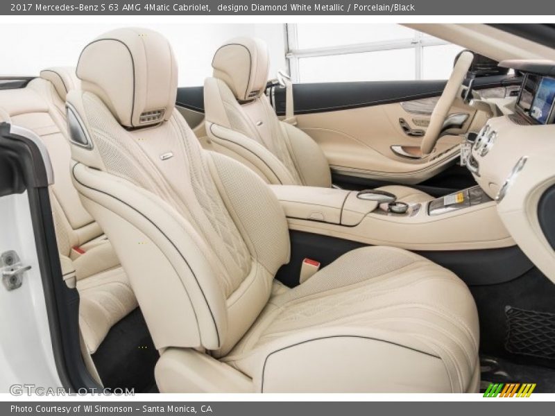 designo Diamond White Metallic / Porcelain/Black 2017 Mercedes-Benz S 63 AMG 4Matic Cabriolet