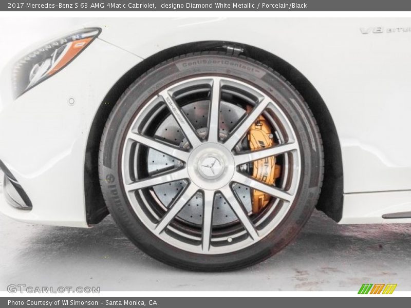 designo Diamond White Metallic / Porcelain/Black 2017 Mercedes-Benz S 63 AMG 4Matic Cabriolet