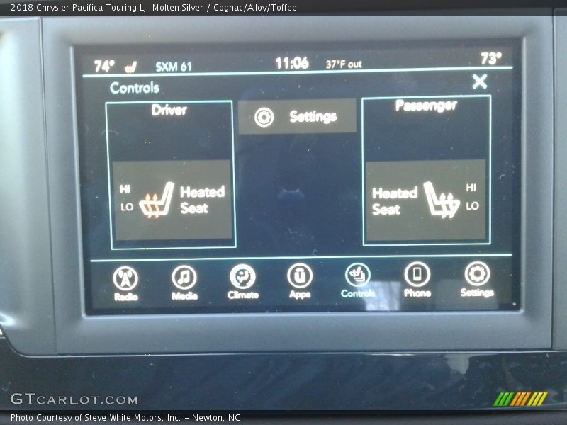 Molten Silver / Cognac/Alloy/Toffee 2018 Chrysler Pacifica Touring L