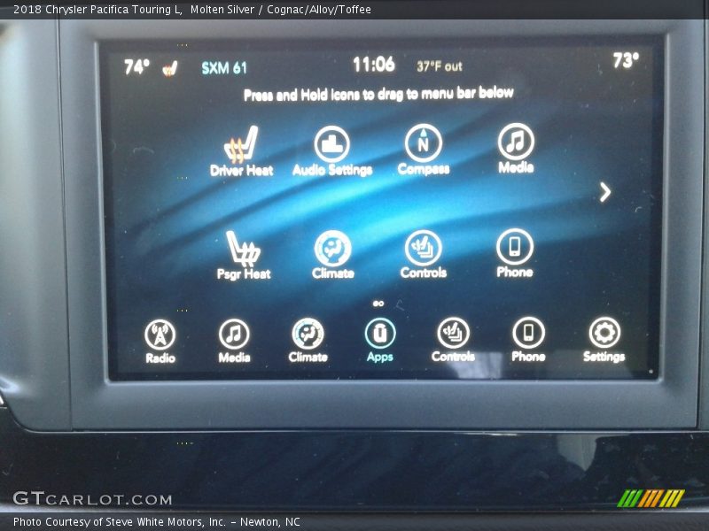 Molten Silver / Cognac/Alloy/Toffee 2018 Chrysler Pacifica Touring L