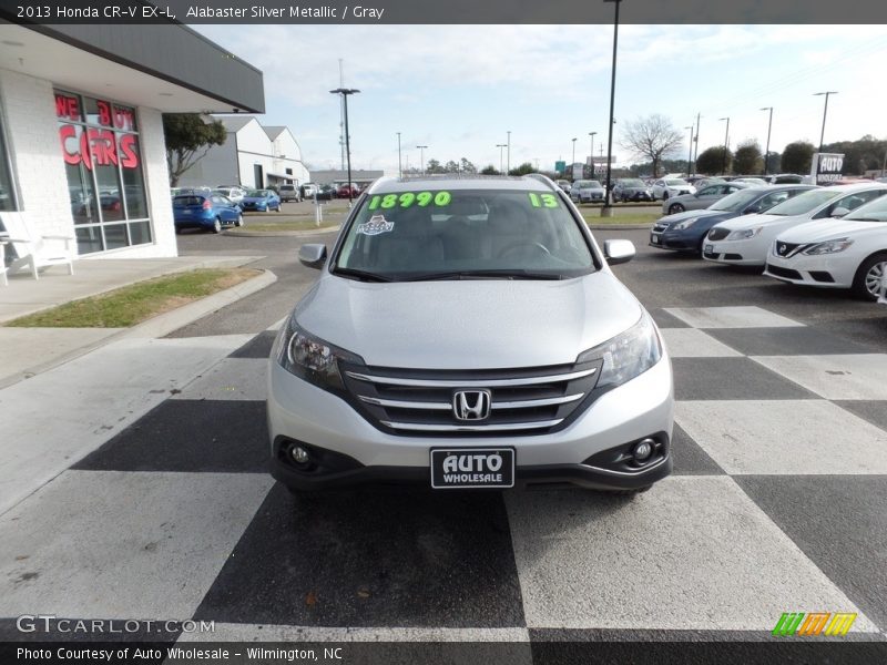 Alabaster Silver Metallic / Gray 2013 Honda CR-V EX-L