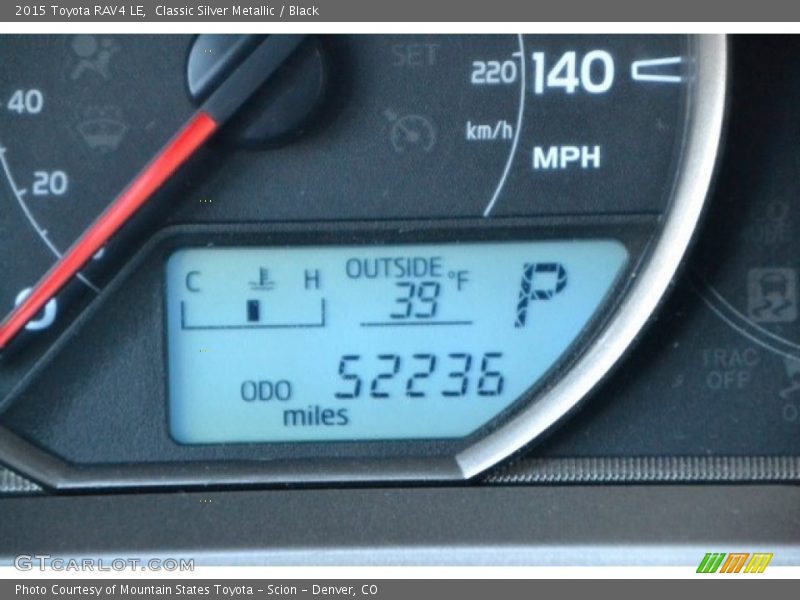 Classic Silver Metallic / Black 2015 Toyota RAV4 LE